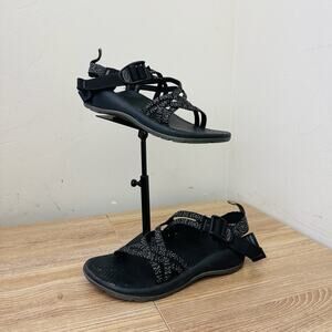 Chaco Kids ZX/1 Black Hugs And Kisses Strappy Sandal Girls Size 2